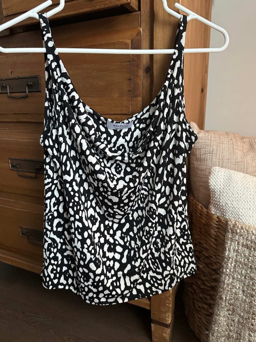 Bailey 44 Black & White Cowl Neck Camisole
